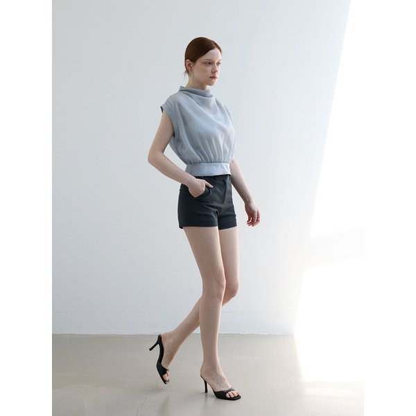 Soft veil blouse - DUSTY BLUE
