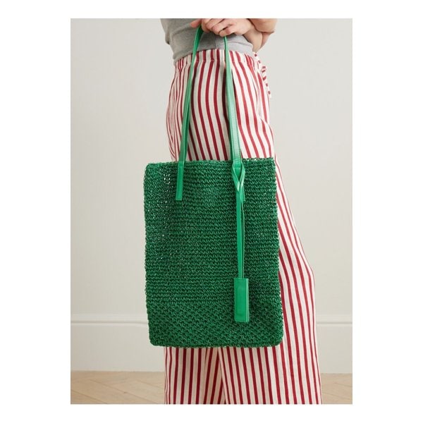 유지니아 킴 첼시 가죽 트리밍 크로셰 토트 그린 1647597354144871