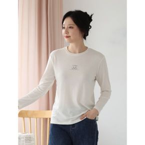미니 바이크 라운드넥 티셔츠 여성 긴팔 데일리 스판성 WTS106_P437835171