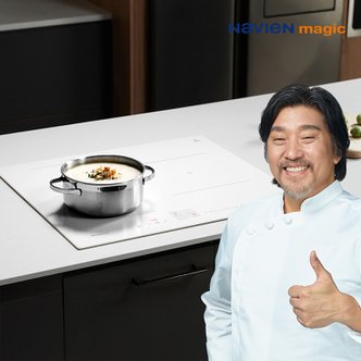 나비엔 매직 3구 인덕션 빌트인 전기레인지 화이트 ERI-4033AN