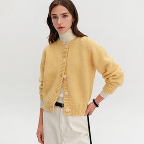 에밀리 울 라운드 니트 가디건_옐로우 / EMILY WOOL ROUND KNIT CARDIGAN_YELLOW