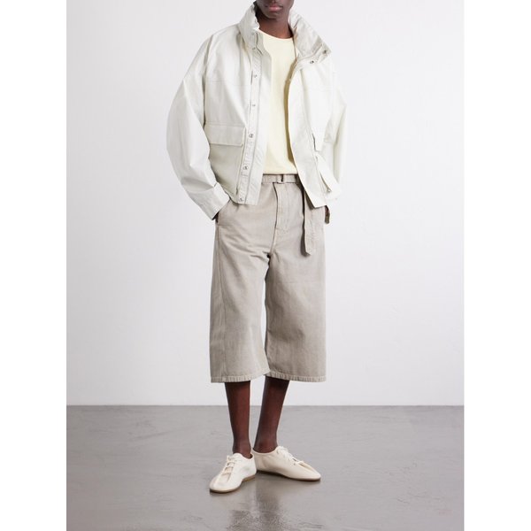 와이드 벨티드 코튼 트윌 쇼츠 46376663162991207