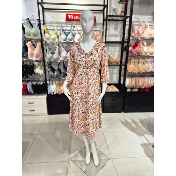 [시흥점] S 비너스) 폴리 기모 디지털 꽃나염 컵드레스 VGN7085-BE