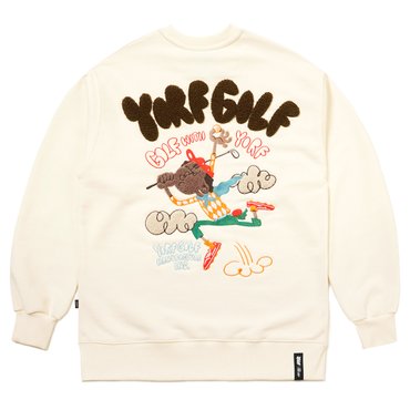 욜프 22 A/W YORF PLAYER SWEAT CREWNECK IVORY 플레이어 맨투맨 아이보리