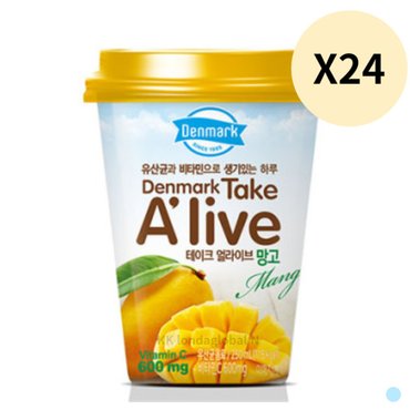  동원 덴마크 테이크 얼라이브 과일 음료 망고 주스 250mL 24개