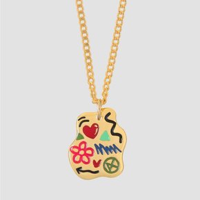 DOODLE NEC SILVER92518K GOLD PLATED