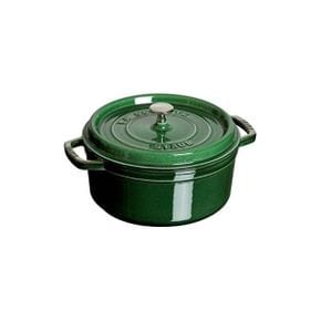 일본 스타우브 냄비0108 staub Cocotte Round Ronde 10.2 inches 26 cm Basil Green 85 Double H