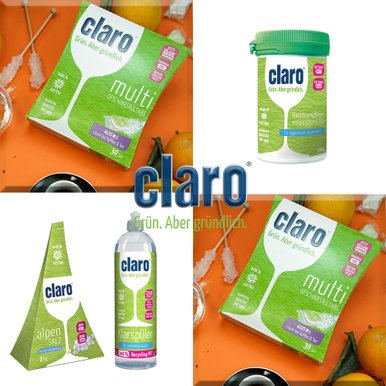 클라로(claro) 식기세척기 세제 냄새 제거에 좋은 멀티 올인원 Tabs(60회)Set