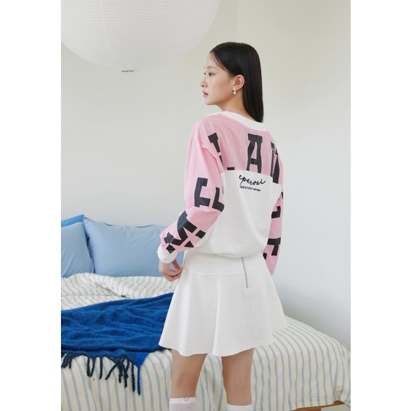 [시흥점] 여성 프린팅 포인트 V넥 밑단 스트링 티셔츠 (ES2CL862)