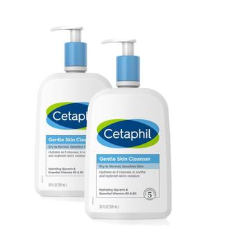 세타필 [해외직구] Cetaphil 세타필 젠틀 스킨 클렌저 페이스 워시 건성 중성 민감성 피부용 591ml 2팩