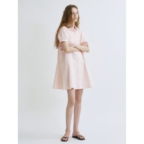 S Flare Half Shirt Dress_Pink