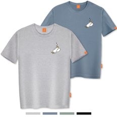 엘라모 슬립덕 반팔 티셔츠 남녀공용 빅사이즈 S~4XL