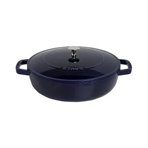 일본 스타우브 냄비0108 Staub Blazer Saute Pan 11.0 inches 28 cm Gran Blue Dark Pot Inducti