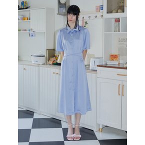 SK SILKY CROSS SHIRT DRESS