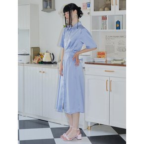 SK SILKY CROSS SHIRT DRESS