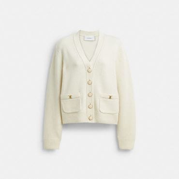코치 [공식] 헤리티지 C 카디건 CX133 WHT
