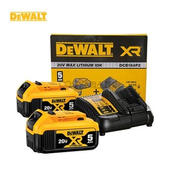 디월트 DCB184P2 20V MAX / 5.0Ah 배터리 스타터 키트