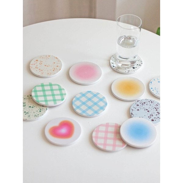 물기흡수 비누받침 컵받침 규조토 코스터