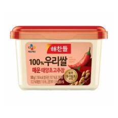 해찬들 100% 우리쌀 (매운)태양초 고추장 500g