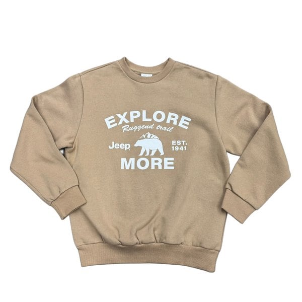 [여주점] 지프 남여공용 기모 익스플로어 모어 맨투맨 JN4TSU894