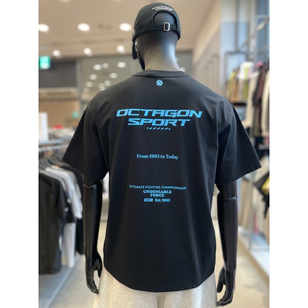 [여주점] UFC 옥타곤 스포츠 릴렉스핏 반팔 티셔츠 블랙 U2SSW2305BK