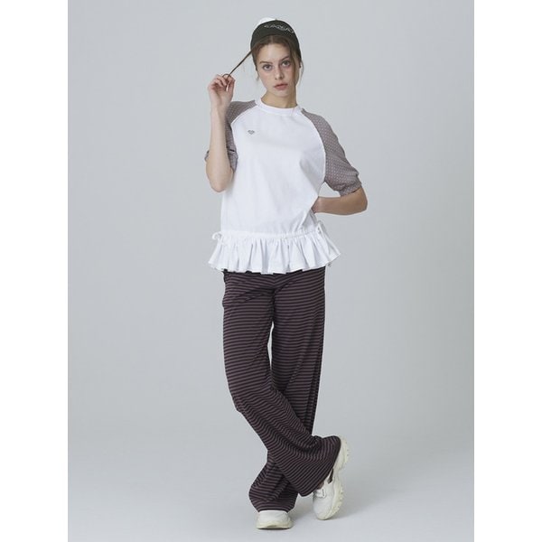 ABELLE STRIPE WIDE SWEATPANTS - PURPLE