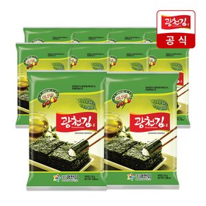 광천김 올리브유 녹차 재래 전장김 25g x 10봉