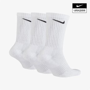 남녀공용 나이키 에브리데이 쿠션 크루 삭스 (3켤레) NIKE SX7664-100