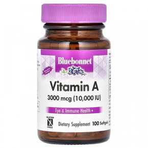 블루보넷 뉴트리션, 비타민 A, 3X000 mcg (10X000 IU), 100 소프트젤