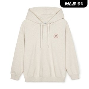 MLB [코리아공식] 여성 베이직 메가오버핏 후드티 CLE (Oatmeal)