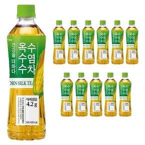 롯데 더하다 옥수수수염차 500ml x 12PET