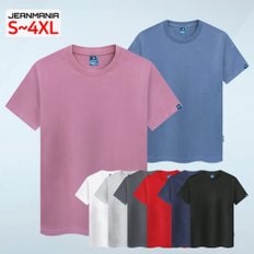 기본 무지 라운드 반팔티 남녀공용 빅사이즈 S~4XL 박스티 면티 커플티 단체티 티셔츠