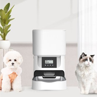 디클 펫 강아지 고양이 스마트 자동급식기 AT-310 화이트 스케쥴 음성녹음 분리세척 ok
