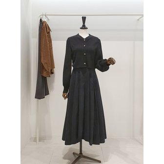 ZOOC [파주점] 쥬크 주크 니트배색 플리츠 원피스 V254MSE933