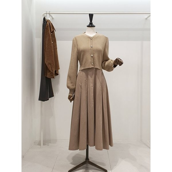 [파주점] 쥬크 주크 니트배색 플리츠 원피스 V254MSE933