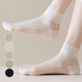 디레닉 여름 시스루 메쉬 망사 양말 5color