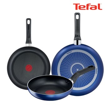  [TeFal] 테팔 팬&냄비 PTFE 미드나잇 블루 3종세트 (프라이팬 20cm + 24cm + 28cm)