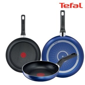 [TeFal] 테팔 팬&냄비 PTFE 미드나잇 블루 3종세트 (프라이팬 20cm + 24cm + 28cm)