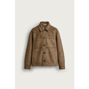 ZARA 자라 인조 스웨이드 레귤러 핏 오버셔츠 3046 510 778