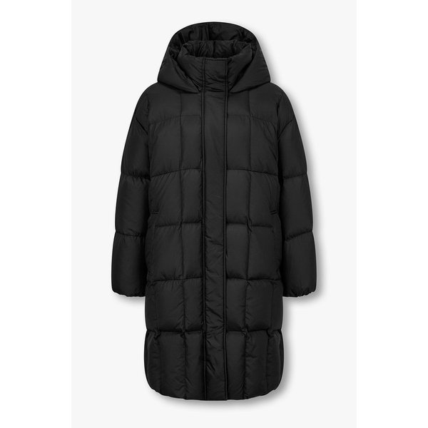 스퀘어 퀼팅 후디드 다운 코트 7255417114199