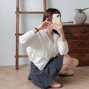 여자 대학생간절기 후드집업 투웨이 스토퍼 윈드 점퍼