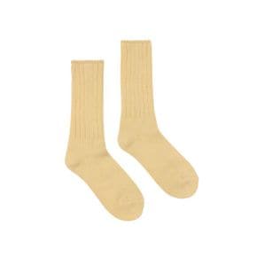 부디 무드라 벌키 립 앵클 삭스 다이드 옐로우 Budhi Mudra Bulky Rib Ankle Socks Dyed Yellow