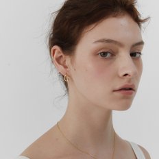 [silver925]rough frame earring