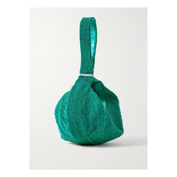 스타우드 데미 비즈 가죽 토트 틸 블루 46376663162889559