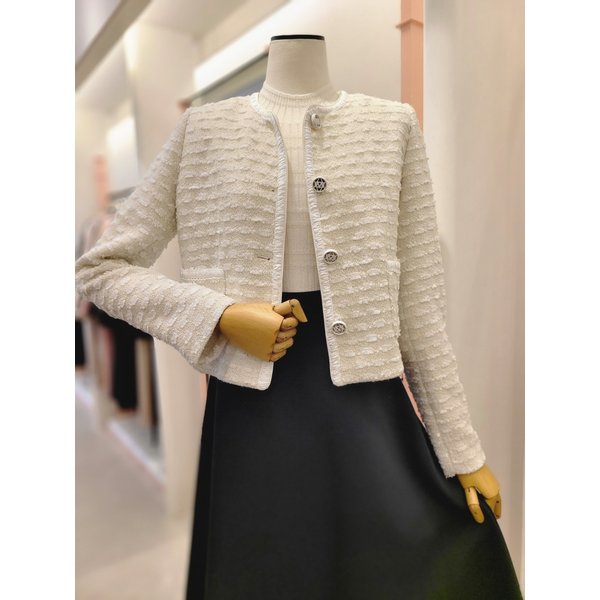 [여주점] 여성 칼라리스 트위드 싱글 자켓 (ITP2WJK730)