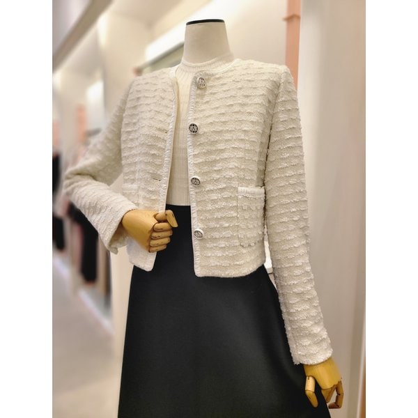 [여주점] 여성 칼라리스 트위드 싱글 자켓 (ITP2WJK730)
