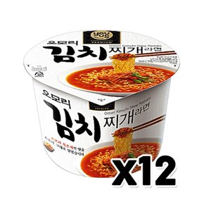 오모리 김치찌개라면 큰컵 150g x 12개