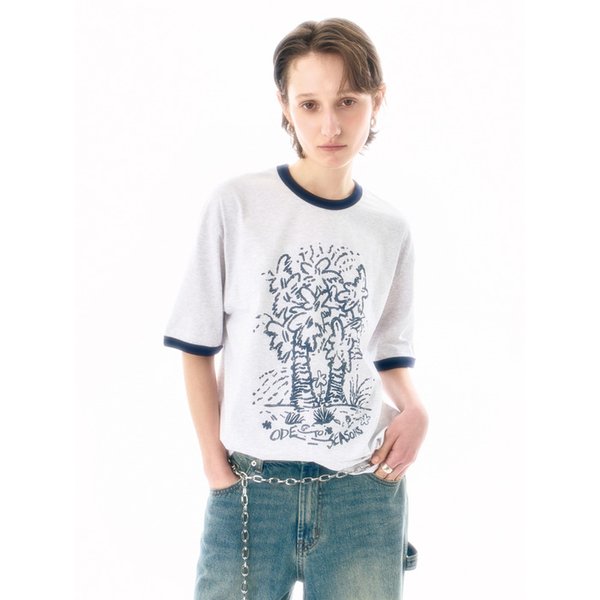 GRAPHIC RINGER T-SHIRT LGR