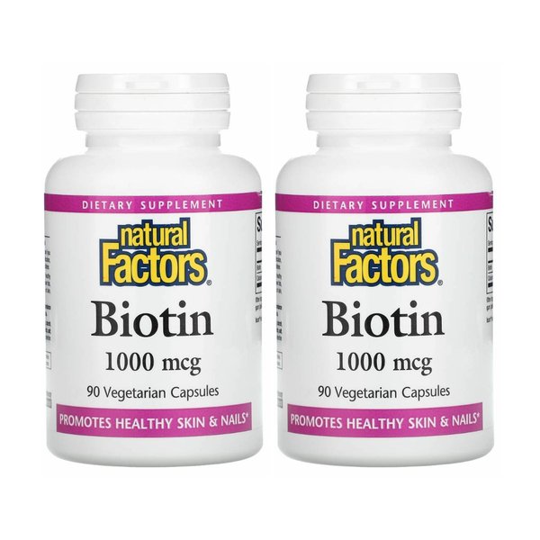 내추럴팩터 비오틴 1000MCG 90 베지 캡슐 2개