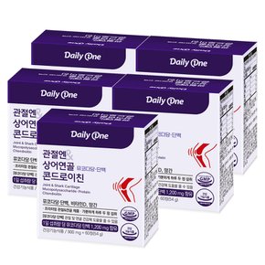 관절엔 상어연골 뮤코다당 단백 콘드로이친 900mg X 60정 5통